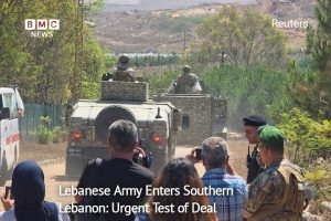 Lebanese army enters southern Lebanon town of Zawtar al-Gharbiyeh after Israeli military withdrawal