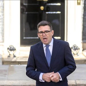 Andy Burnham cabinet announcement outside 10 Downing Street