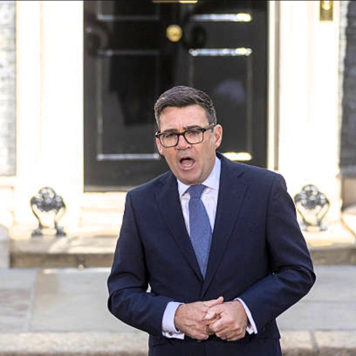Andy Burnham cabinet announcement outside 10 Downing Street